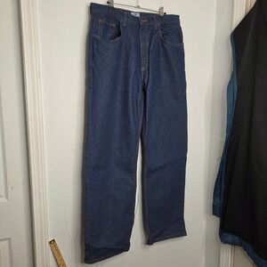 Tyndale FR Flame Resistant Rodeo Jeans Mens 35x32 Indigo Blue Made in USA J230T